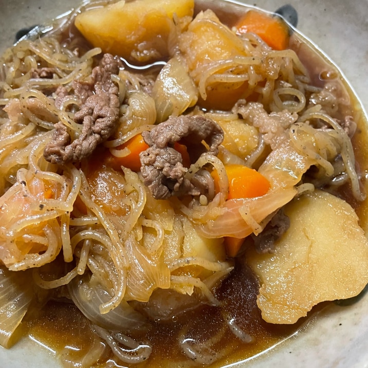 圧力鍋とすき焼きのたれで超簡単☆肉じゃが